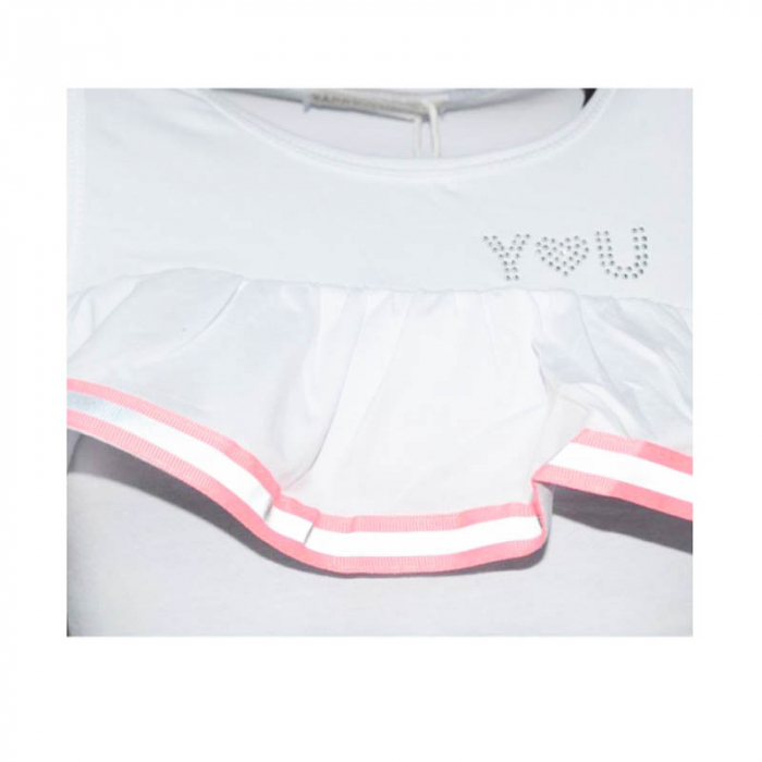 Tricou fara maneci pentru fete Happy House WB-2774-128 cm, Alb [3]