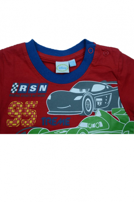 Tricou cu maneca scurta pentru baieti Disney Cars DISK-JTJM31101, Rosu [2]