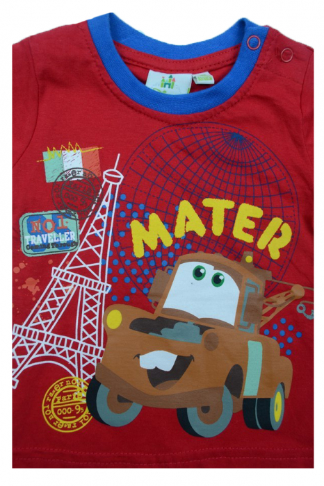 Tricou cu maneca scurta pentru baieti Disney Cars DISK-JTJM41100R, Rosu [2]