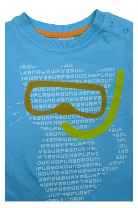Tricou cu maneca scurta pentru baieti Wendee BV01300176, Albastru [2]