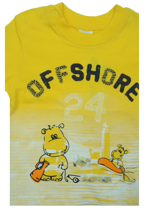 Tricou cu maneca scurta pentru baieti Wendee BV01300183, Galben [2]