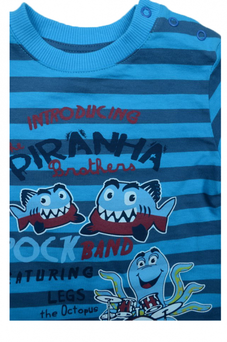 Tricou cu maneca scurta pentru baieti Wendee BV01300190, Albastru [2]