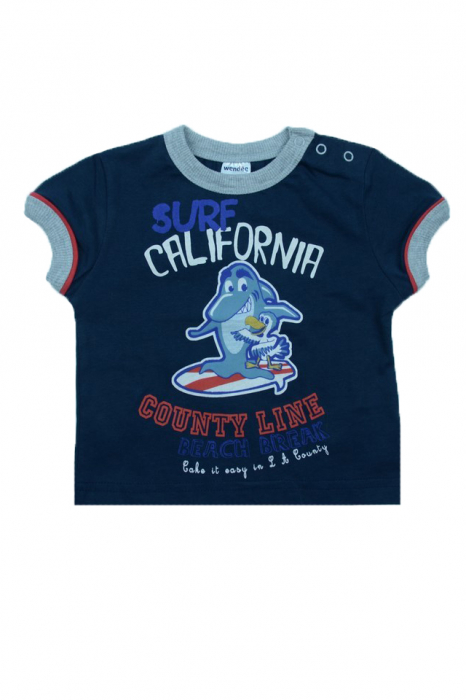 Tricou cu maneca scurta pentru baieti Wendee BV01300192B, Bleumarin [1]