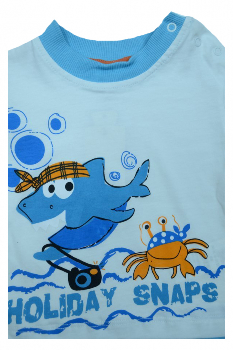 Tricou cu maneca scurta pentru baieti Wendee BV01300269, Alb [2]