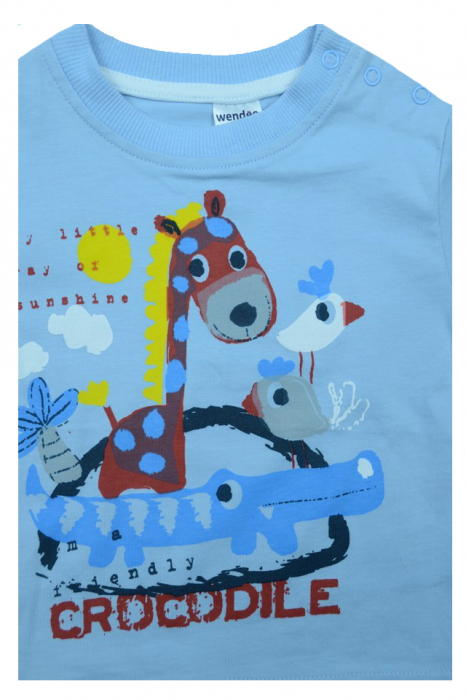Tricou cu maneca scurta pentru baieti Wendee BV01300271, Albastru [2]