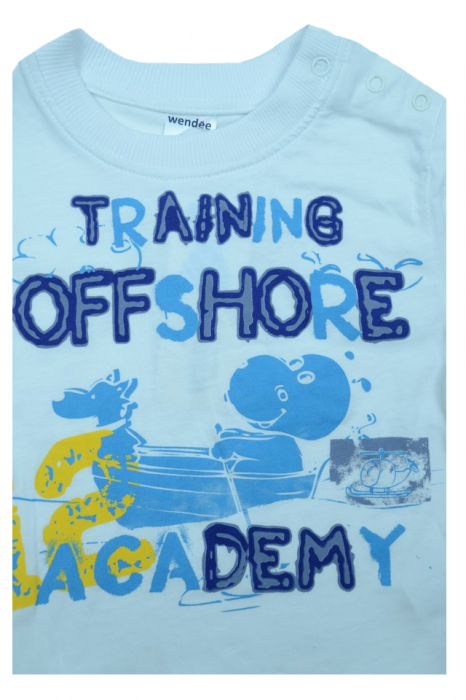 Tricou cu maneca scurta pentru baieti Wendee BV02100296, Alb [2]