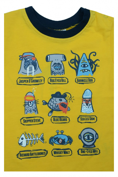 Tricou cu maneca scurta pentru baieti Wendee OZMY101878-0G, Multicolor [2]