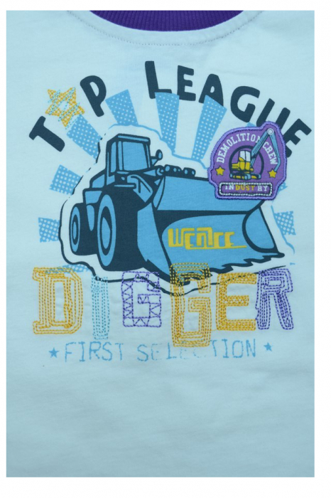 Tricou cu maneca scurta pentru baieti Wenice BL02100024, Alb [2]