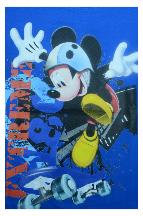 Tricou cu maneca scurta pentru baieti Disney Mickey Mouse DSY-002-128, Albastru [2]