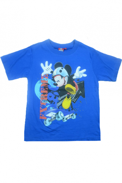 Tricou cu maneca scurta pentru baieti Disney Mickey Mouse DSY-002-128, Albastru [1]