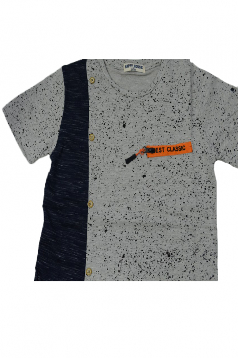 Tricou cu maneca scurta pentru baieti Happy House HB-19341-104, Gri [3]