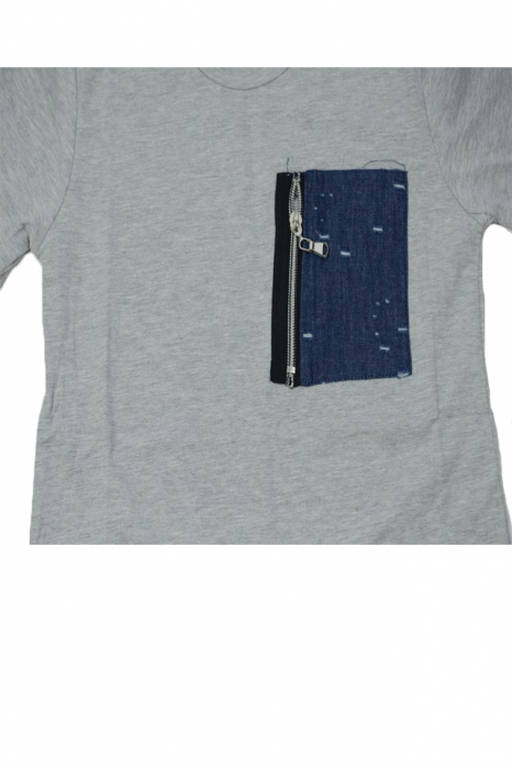 Tricou cu maneca scurta pentru baieti Hqappy House HB-19332-140, Gri [2]