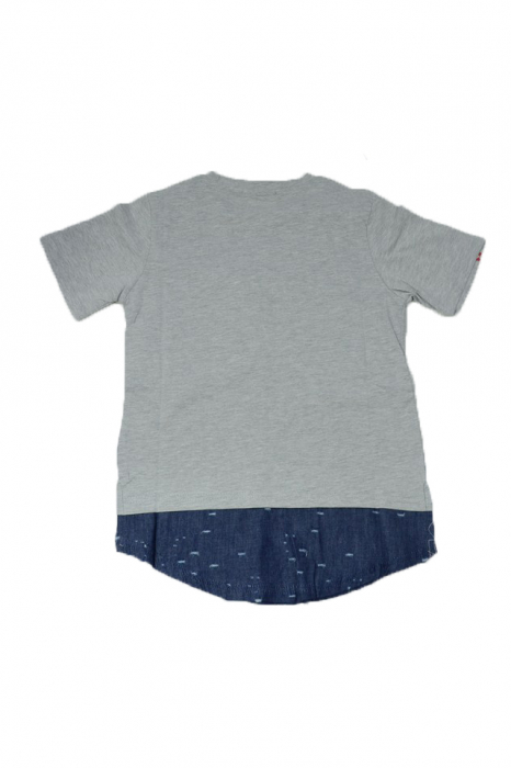 Tricou cu maneca scurta pentru baieti Hqappy House HB-19332-140, Gri [3]