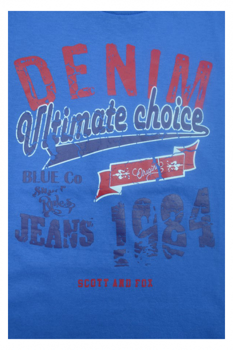 Tricou cu maneca scurta pentru baieti Mini Junior Mini NN001-128, Albastru [3]
