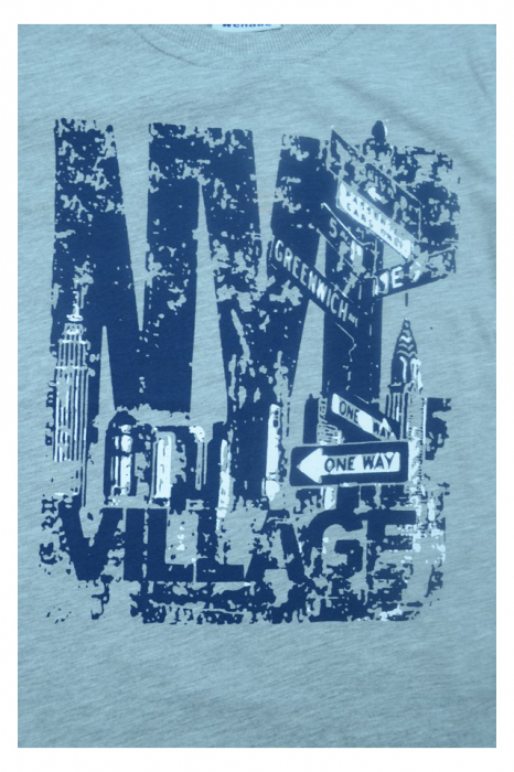 Tricou cu maneca scurta pentru baieti Wendee BV BV 01300299-1-110, Gri [2]