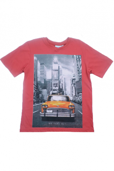 Tricou cu maneca scurta pentru baieti Wendee BV01300294-2R-128, Rosu [1]
