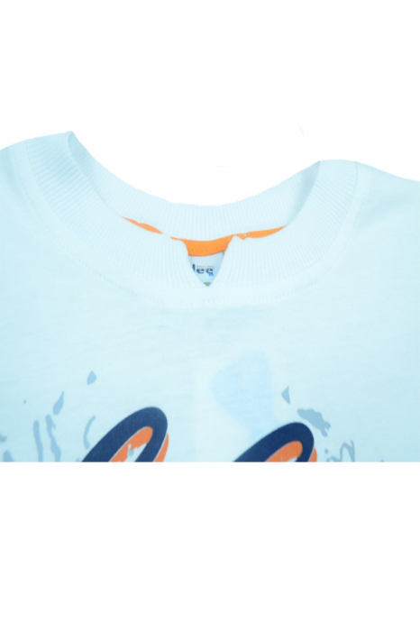 Tricou cu maneca scurta pentru baieti Wendee BV1300222-2A-134, Alb [3]