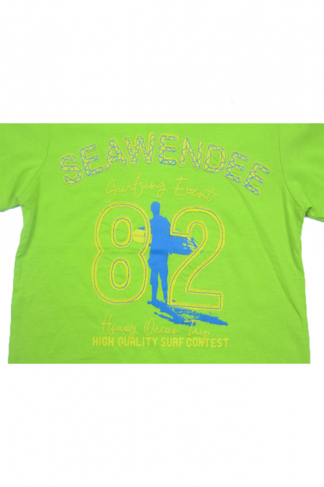 Tricou cu maneca scurta pentru baieti Wendee DY DY 101270-2V-128, Verde [2]
