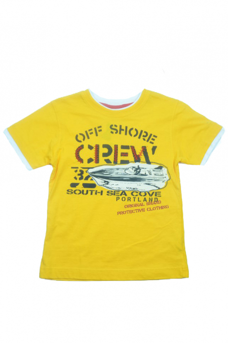 Tricou cu maneca scurta pentru baieti Wendee DY101249-1G-98, Galben [1]