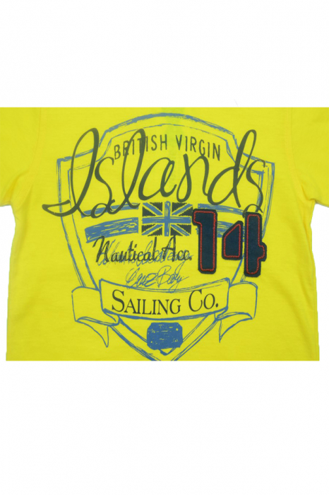 Tricou cu maneca scurta pentru baieti Wendee DY101251-1-98, Galben [2]