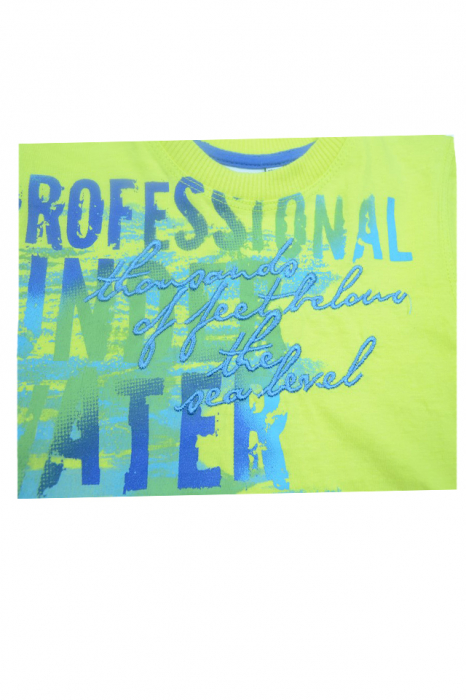 Tricou cu maneca scurta pentru baieti Wendee DY101274-1-104, Galben [2]