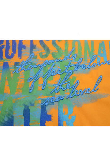 Tricou cu maneca scurta pentru baieti Wendee DY101274-2-128, Portocaliu [2]