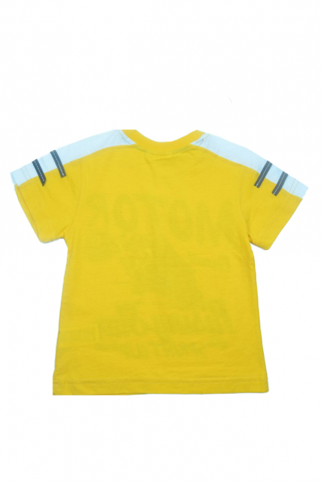 Tricou cu maneca scurta pentru baieti Wendee DY101292-1G-98, Galben [5]