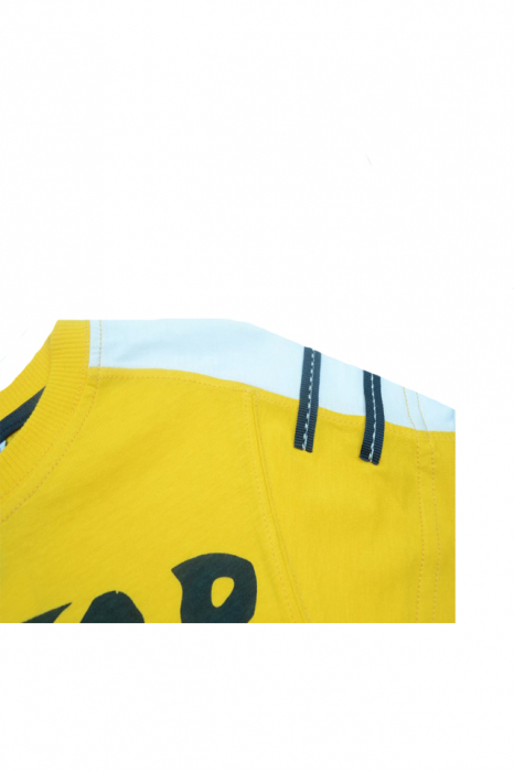 Tricou cu maneca scurta pentru baieti Wendee DY101292-1G-98, Galben [4]