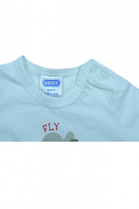 Tricou cu maneca scurta pentru baieti Wenice BL02100063-0, Alb [2]