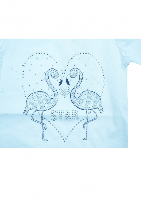 Tricou cu maneca scurta pentru fete Happy House WB-2549A1-86, Alb [3]