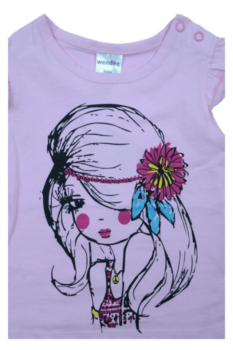 Tricou cu maneca scurta pentru fete Wendee BV10500283R, Multicolor [3]