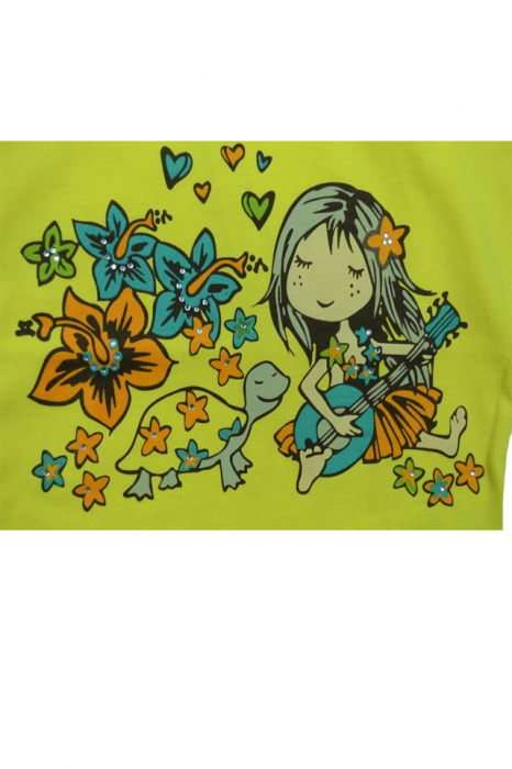 Tricou cu maneca scurta pentru fete Wendee BV10500286G, Galben [3]