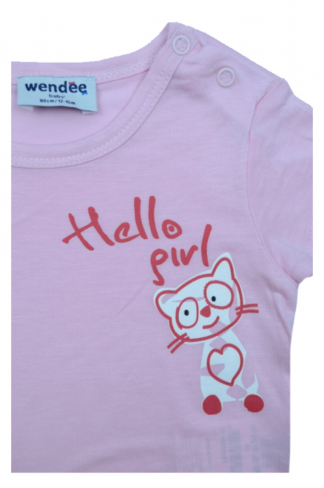 Tricou cu maneca scurta pentru fete Wendee BV10500468, Roz [3]