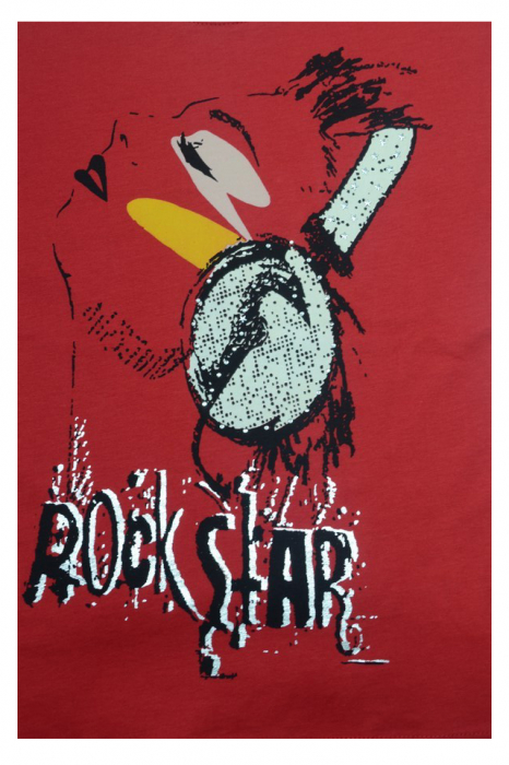 Tricou cu maneca scurta pentru fete Wendee DY102151-2-128, Rosu [2]