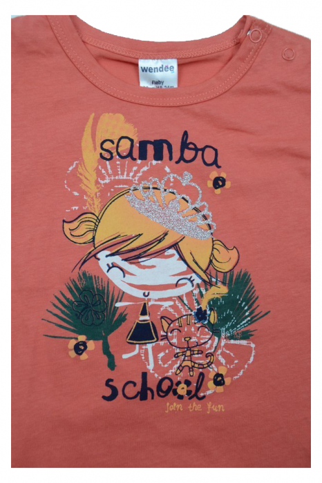 Tricou cu maneca scurta pentru fete Wendee DY102186, Coral [3]