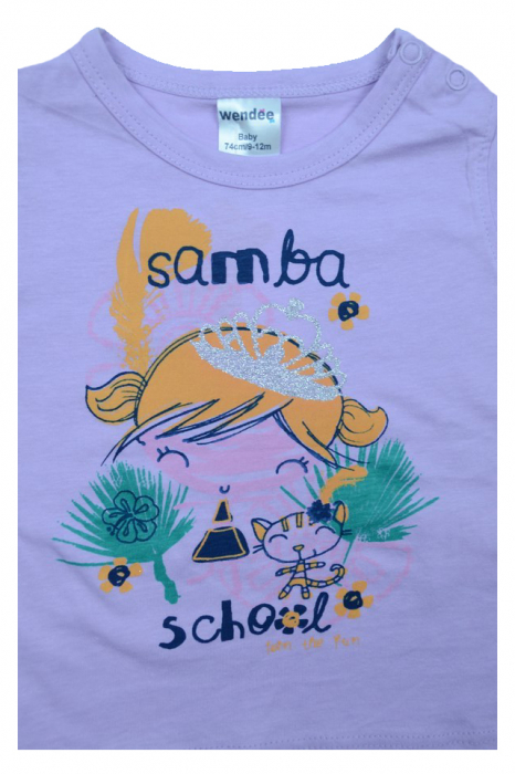 Tricou cu maneca scurta pentru fete Wendee DY102186M, Mov [3]