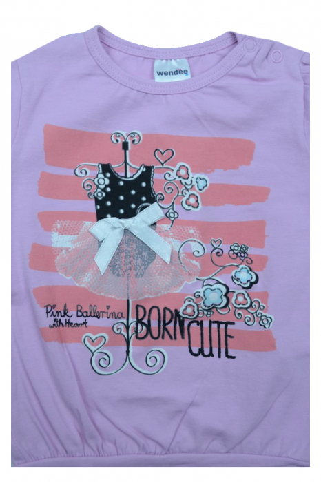 Tricou cu maneca scurta pentru fete Wendee OZ102410-0, Mov [2]