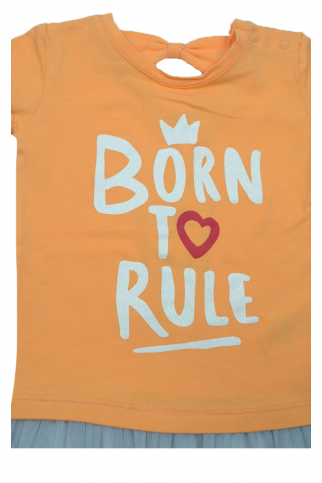 Tricou cu maneca scurta pentru fete Wendee OZMY102857-0P-39564, Portocaliu [3]