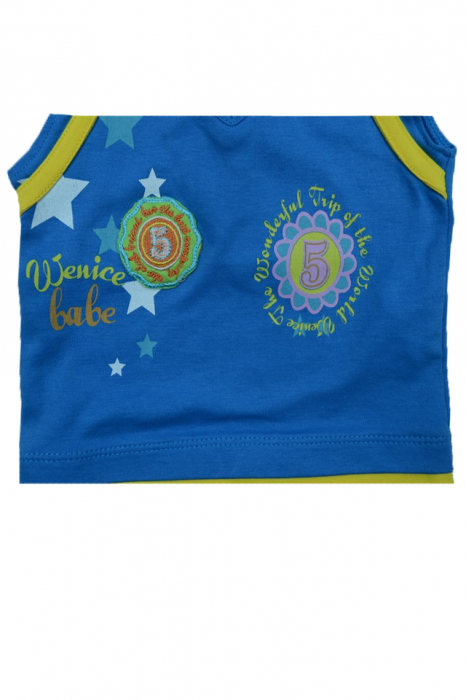 Tricou cu maneca scurta pentru fete Wenice AL105777, Albastru [2]