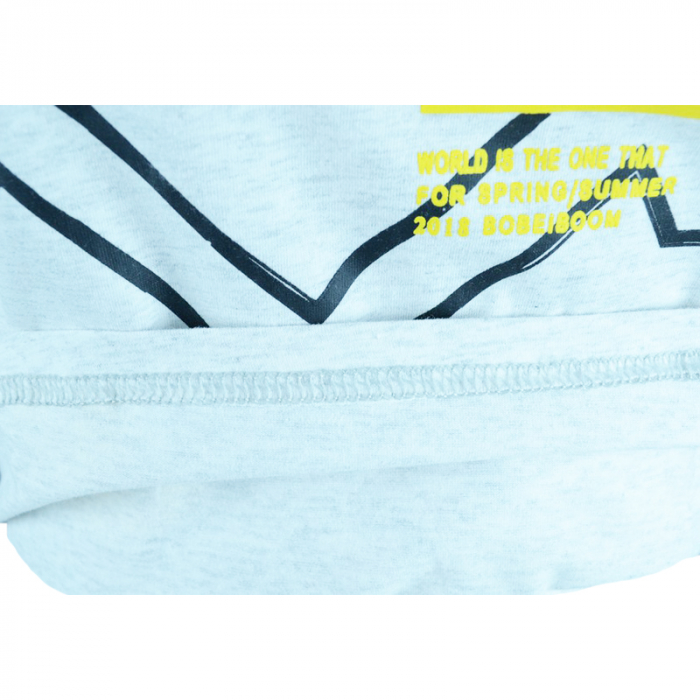 Tricou cu maneca scurta pentru baieti Happy House HB-8168G-128-cm, Gri [5]