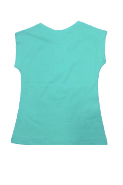 Tricou cu maneca scurta pentru fete Wendee DY102166-1-104, Turcoaz [2]