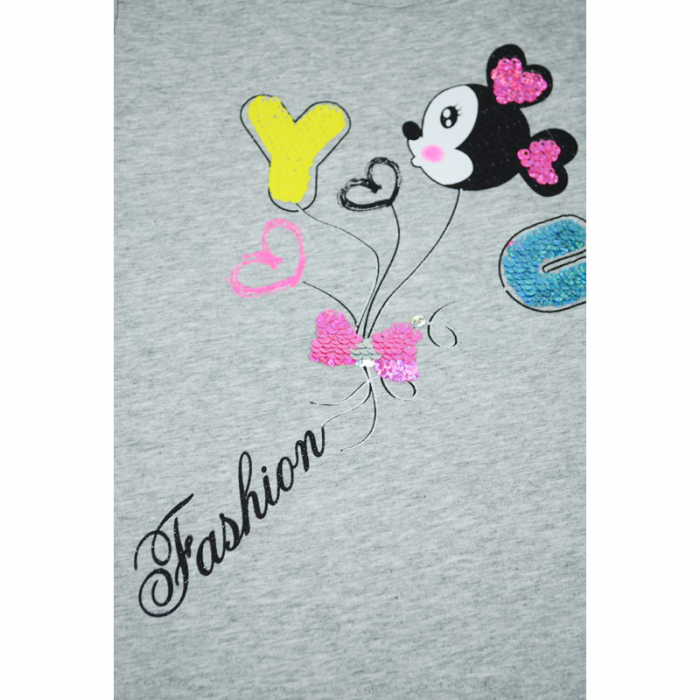 Tricou pentru fete Happy House WB-2763G, Gri [3]
