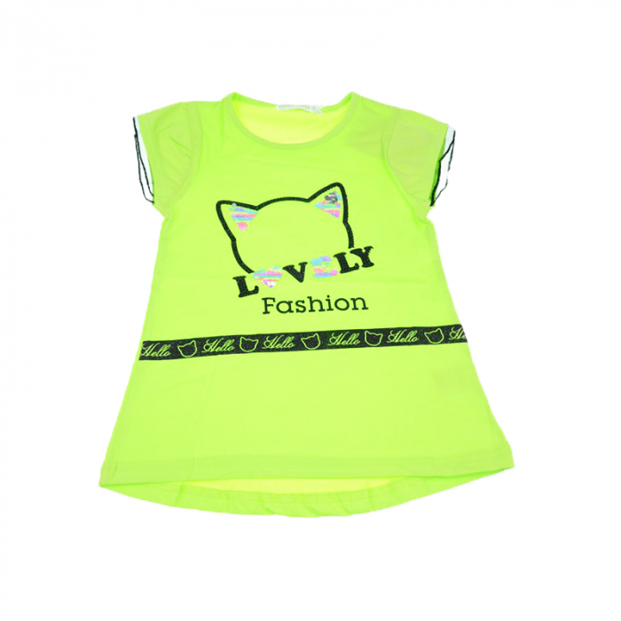 Tricou pentru fete Happy House WB-2770V-116-cm, Verde [1]