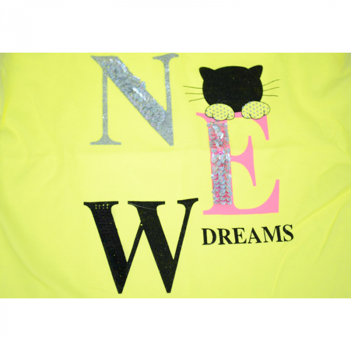 Tricou pentru fete Happy House WB-2775-1-128-cm, Galben [3]