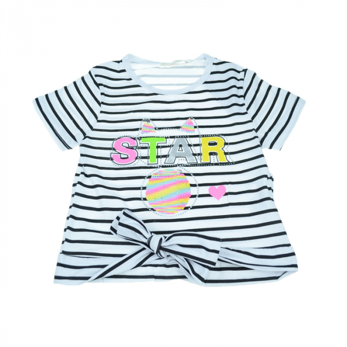 Tricou pentru fete Happy House WB-2783A-128-cm, Alb [1]