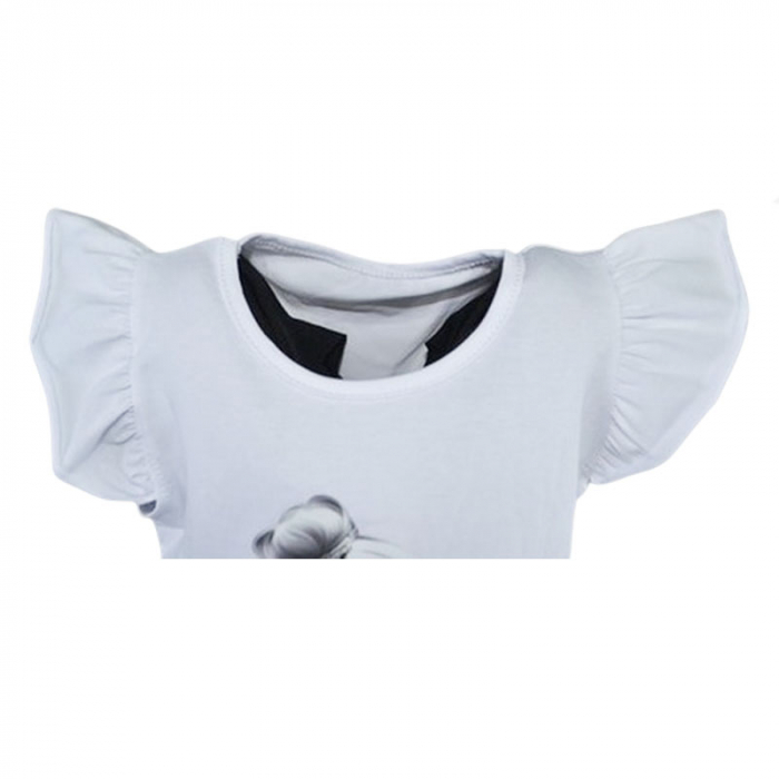 Tricou pentru fete Mini Junior HH-0606-1, Alb [2]