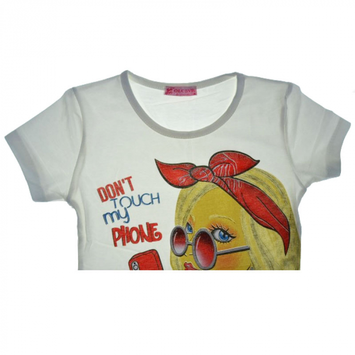Tricou pentru fete Mini Junior KK4063, Alb [3]