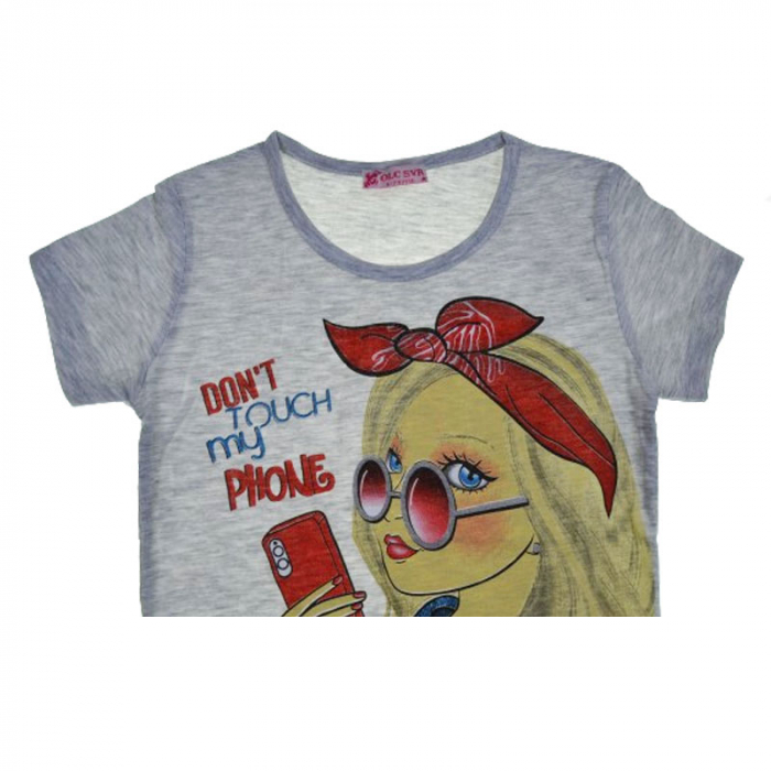 Tricou pentru fete Mini Junior KK4063G, Gri [3]