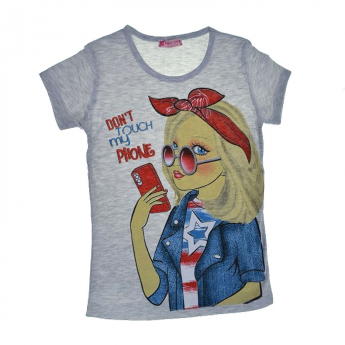 Tricou pentru fete Mini Junior KK4063G, Gri [1]