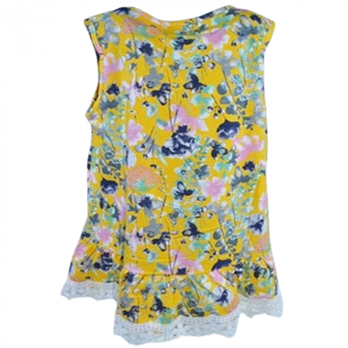Tricou tip tunica pentru fete Happy House CVC-1553-3, Galben [2]
